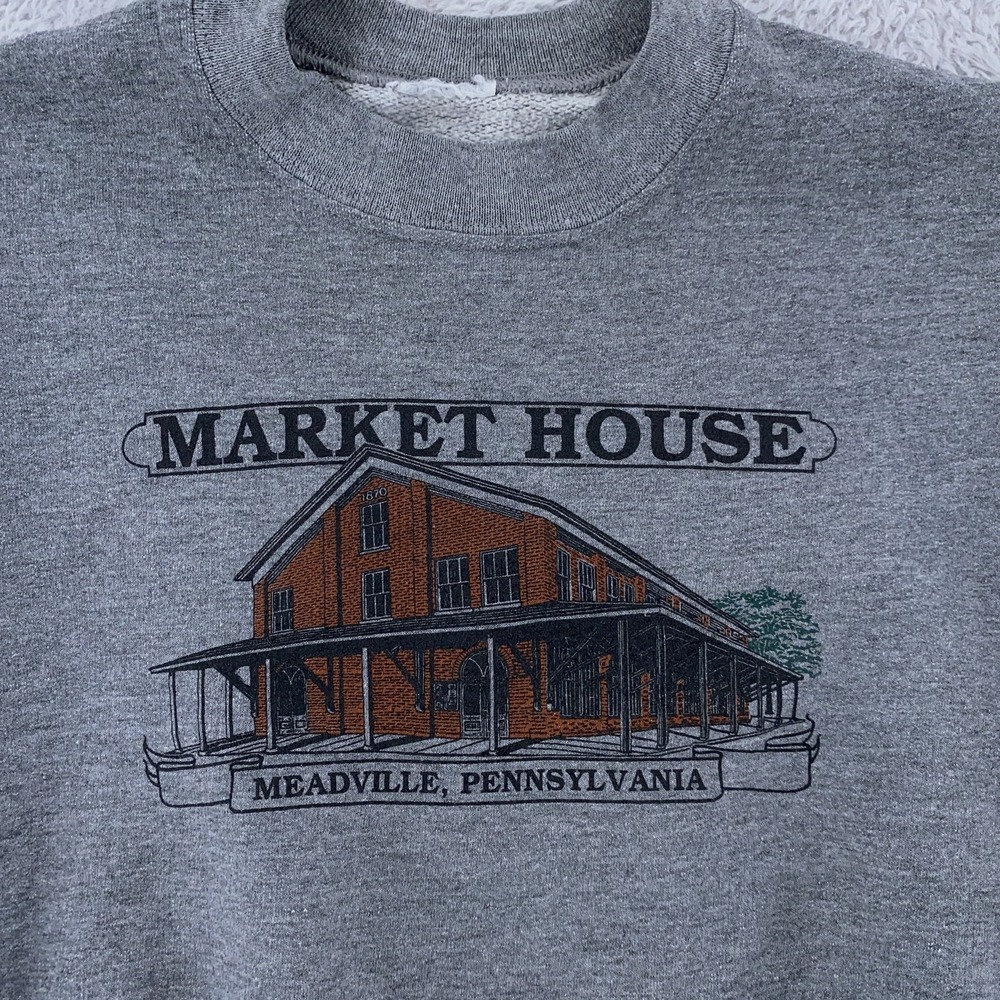 Vintage 80s Market House Meadville Pennsylvania Sweatshirt Mens Medium‎ Crewneck